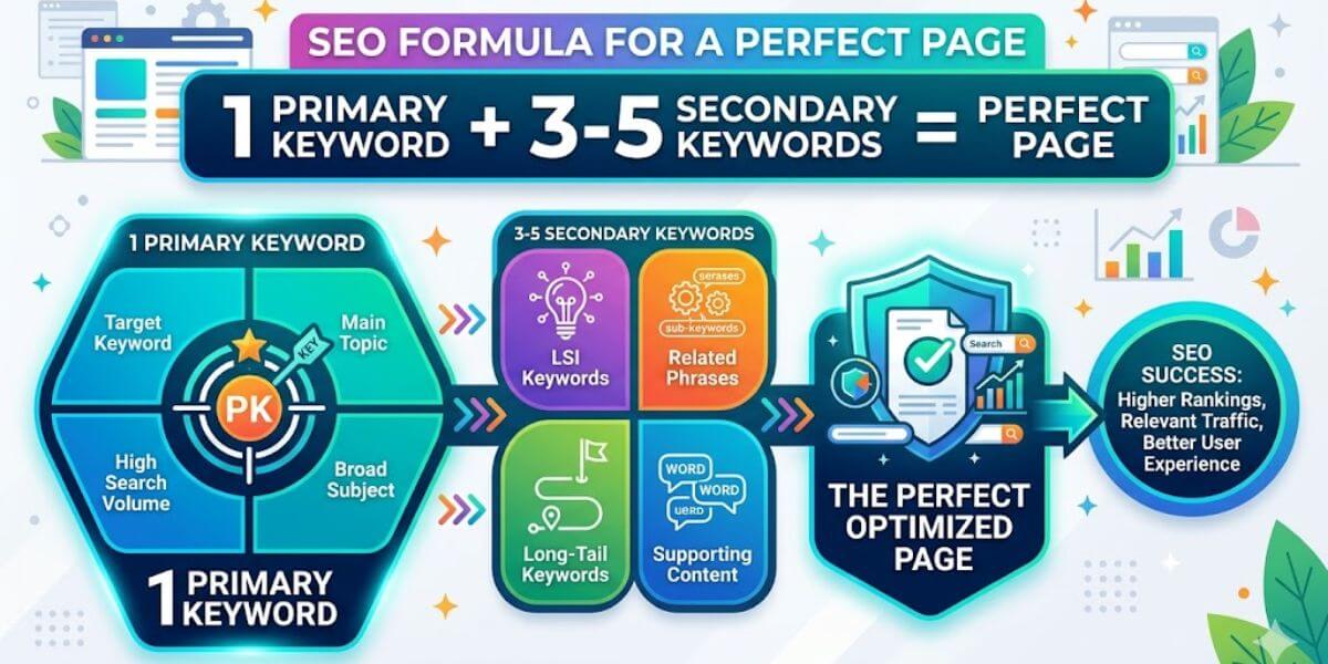 how many SEO keywords per page